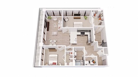 2 bed 2 bath 2G Floor Plan at Tesson Ridge, Saint Louis, MO 63128